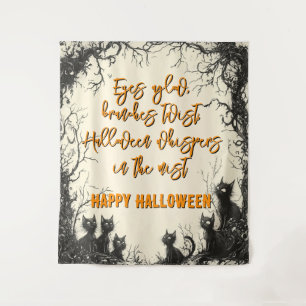 Tenture Les horloges d'Halloween : Sous les Boughs tordus