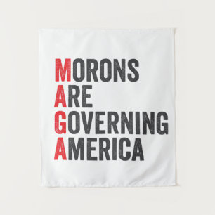 Tenture Les morons dirigent l'Amérique 4 juillet