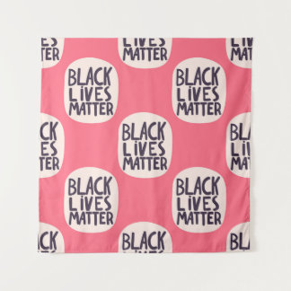 Tenture Les vies noires comptent, motif calligraphique