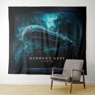 Tenture L'espoir d'Aurora, voyage cosmique par Xzendor7