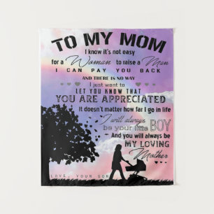 Tenture Lettre du fils à ma mère Nouveau domicile présen