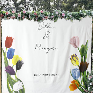 Tenture LGBTQ plus Fleurs tulipes