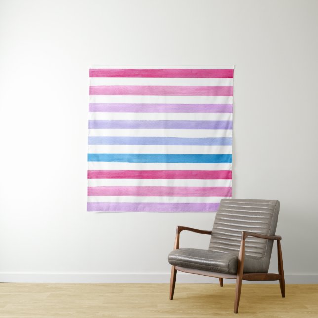 Tenture Lignes colorées (En situation)