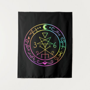 Tenture Lilith sigil. Lune noire Goddess phoque Tapestry