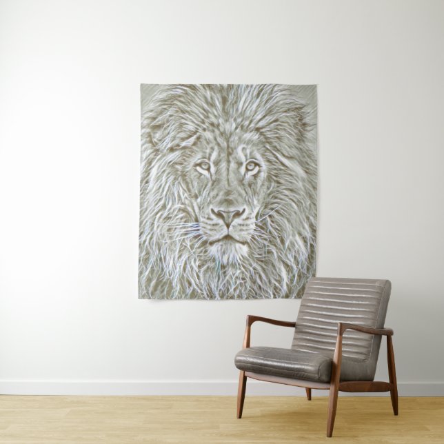 Tenture Lion d'art de portrait de Judah (En situation)