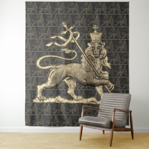 Tenture Lion de Juda Tapestry Bannière Rasta