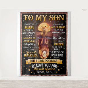 Tenture Lion Moon Je Veux Croire - Papa À Son