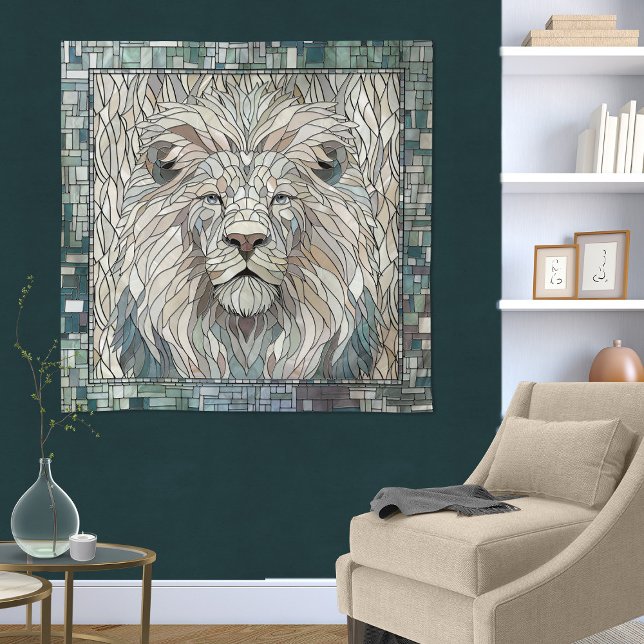 Tenture Lion Portrait Mosaic Art (Créateur téléchargé)