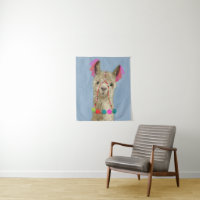 Llama ornée - Beige