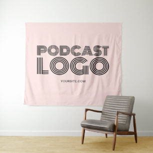 Tenture Logo de baladodiffusion moderne rose vif