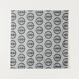 Tenture Logo de l'entreprise Toile de fond grise pour visi