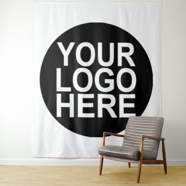 Tenture Logo de société d'entreprise personnalisé (En situation)