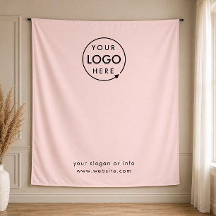 Tenture Logo d'entreprise Fond de photo rose blush