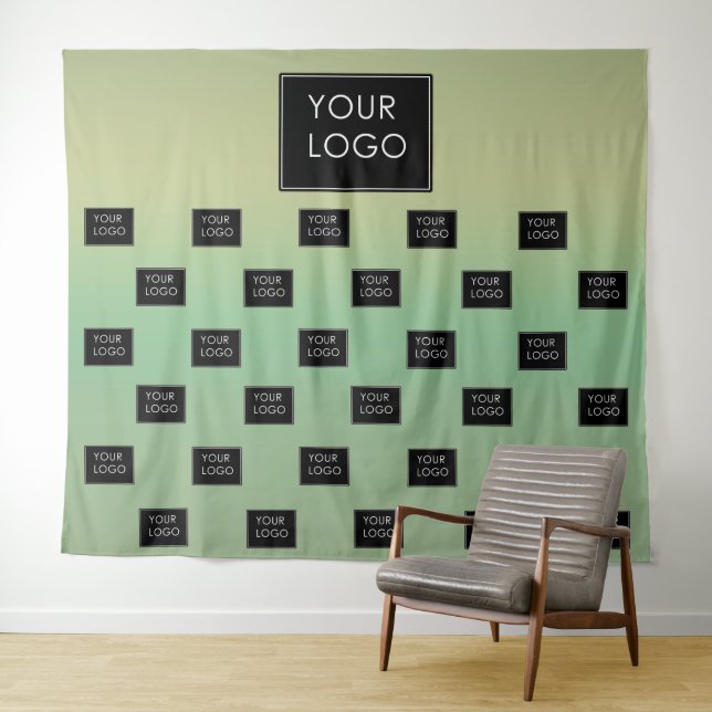 Tenture Logo d'entreprise moderne Sage Ombre Fair Arrière- (En situation (horizontale))