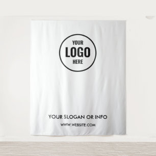 Tenture Logo d'entreprise personnalisé Blanc professionn