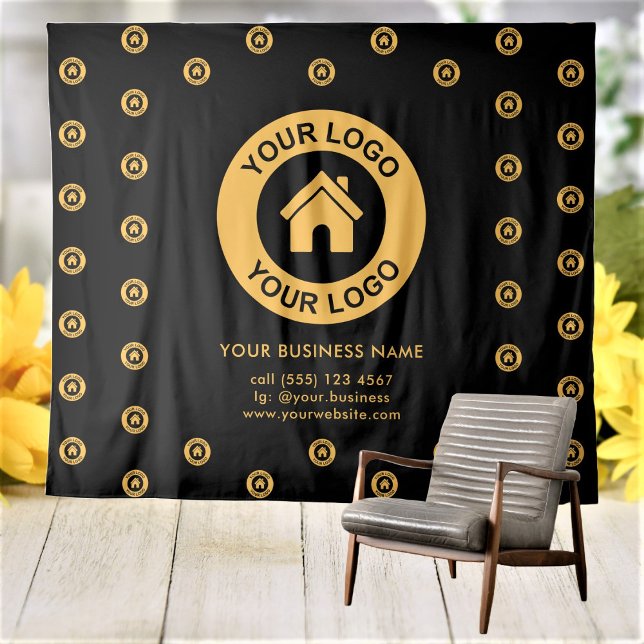 Tenture Logo d'entreprise personnalisé Evénement d'affaire (Créateur téléchargé)
