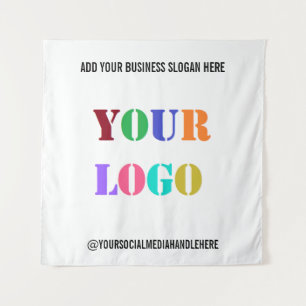 Tenture Logo d'entreprise personnalisé Nom de média social