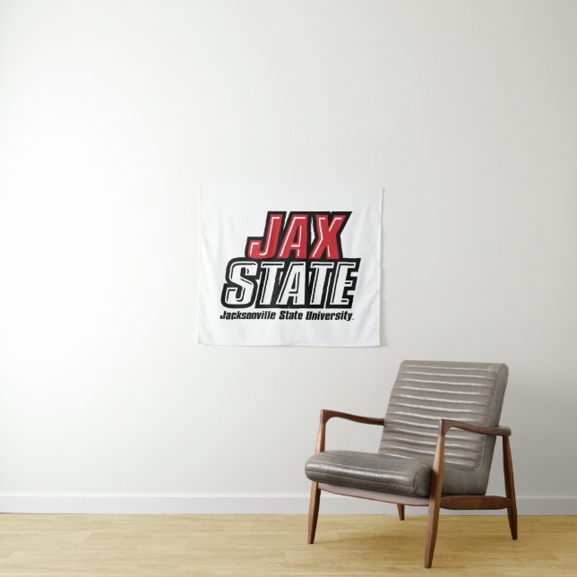 Tenture Logo d'état de Jacksonville State University JAX S (En situation (horizontale))