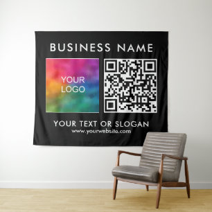Tenture Logo du séminaire de l'événement Code QR Grand fon