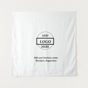 Tenture Logo personnalisé simple et élégant ici société