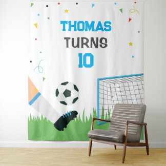 Tenture Lona Soccer Sport Birthday backdrop banner