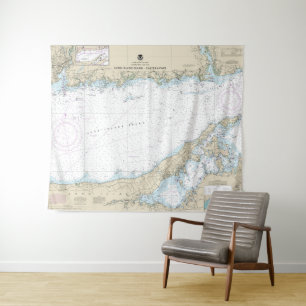 Tenture Long Island Sound Partie Est Carte Nautique