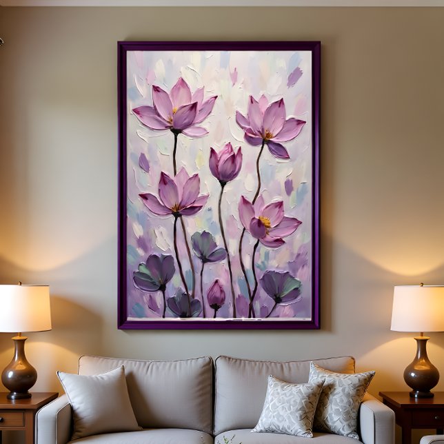 Tenture Lotus – Oil Painting (Créateur téléchargé)