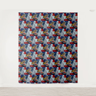 Tenture Loup d'aigle patriotique américain