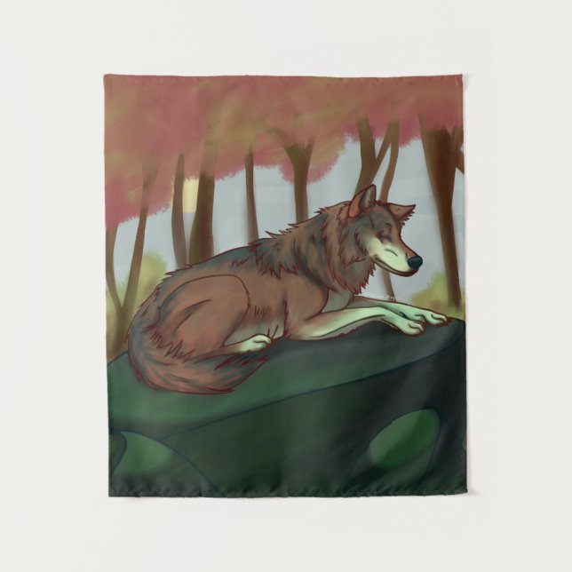 Tenture Loup européen (Devant)