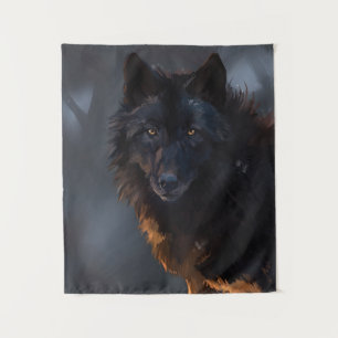 Tenture Loup noir