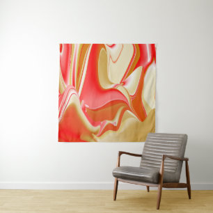 Tenture Love and Gold Abstrait 3D Rainbowart
