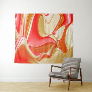 Tenture Love and Gold Abstrait 3D Rainbowart