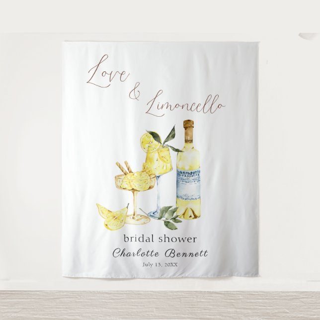 Tenture Love Limoncello Cocktail Fête des mariées (Devant)