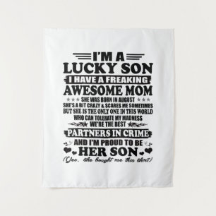 Tenture Lucky Son Fils A Une Fausse Fausse Maman Augus