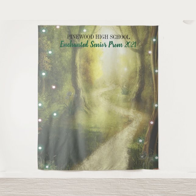 Tenture Lumières de Fée de Forêt Enchantée Fond de Bal  (Devant)