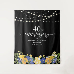 Tenture Lumières Guirlandes & Fleurs 40e Anniversaire de M