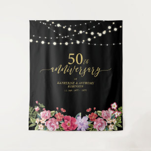 Tenture Lumières Guirlandes & Fleurs 50e Anniversaire de M
