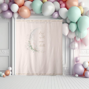 Tenture Lune   Baby shower Hippie Boho