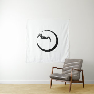 Tenture Lune et chauve-souris
