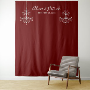 Tenture Lustres de Bourgogne pour toile de fond de mariage