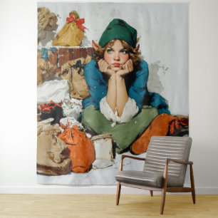 Tenture Lutine Fantaisiste Parmi les Sacs Cadeaux