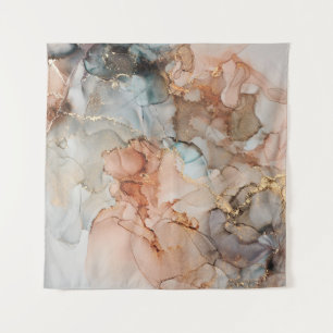 Tenture Luxe naturel peinture abstraite d'art fluide en al