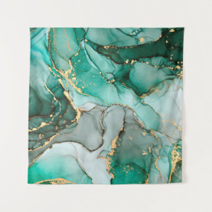 Tenture Luxe naturel peinture abstraite d'art fluide en al
