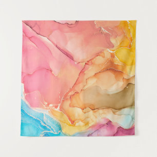 Tenture Luxe naturel peinture abstraite d'art fluide en al