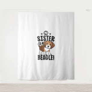 Tenture Ma Soeur Est Une Chemise Beagle Enfants Beagle Che