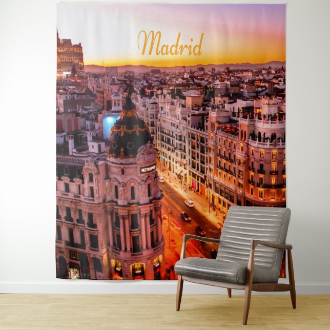 Tenture Madrid Espagne Capitale Ciel (En situation)