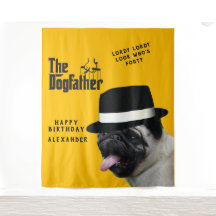 Mafia 40ème 🐾 Anniversaire Dogfather Mobster Drôl