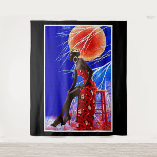 Tenture Magie de la fille noire