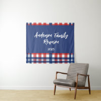 Magnet de réunion de famille rouge, blanc et bleu