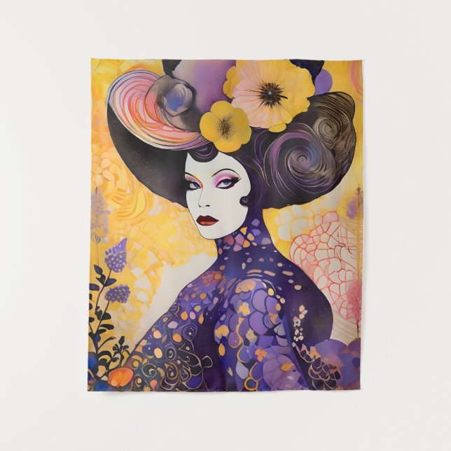 Tenture Magnifique Drag Queen Klimt Style (Devant)